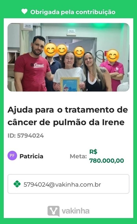 Ajude na Vaquinha online